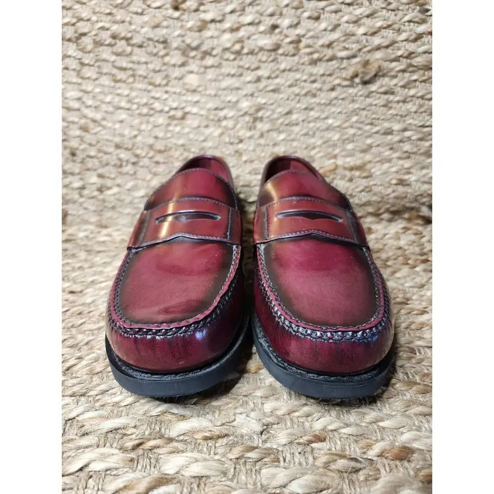 Rockport Men’s Burgundy Maroon Size 11 W Leather Penny Loafers Dress Shoes